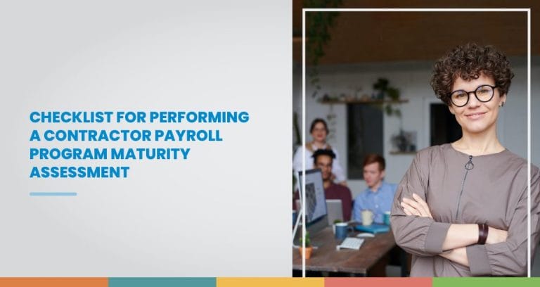 Checklist for performing a contractor payroll program maturity assessment