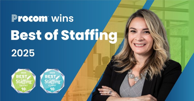 Procom wins ClearlyRated’s 2025 Best of Staffing Client and Talent awards for service excellence